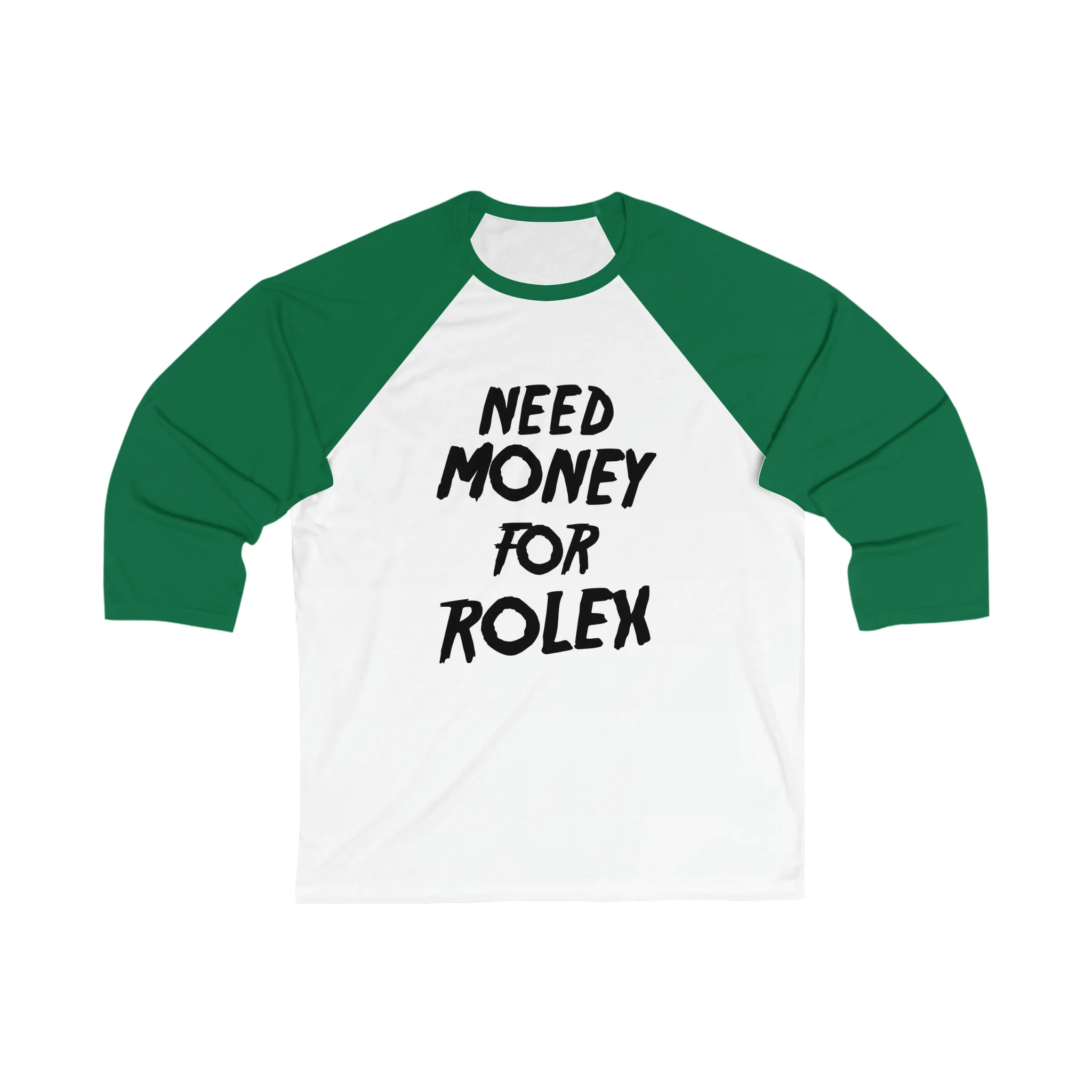 Need Money Unisex 3\4 Sleeve Baseball Tee - Image 4