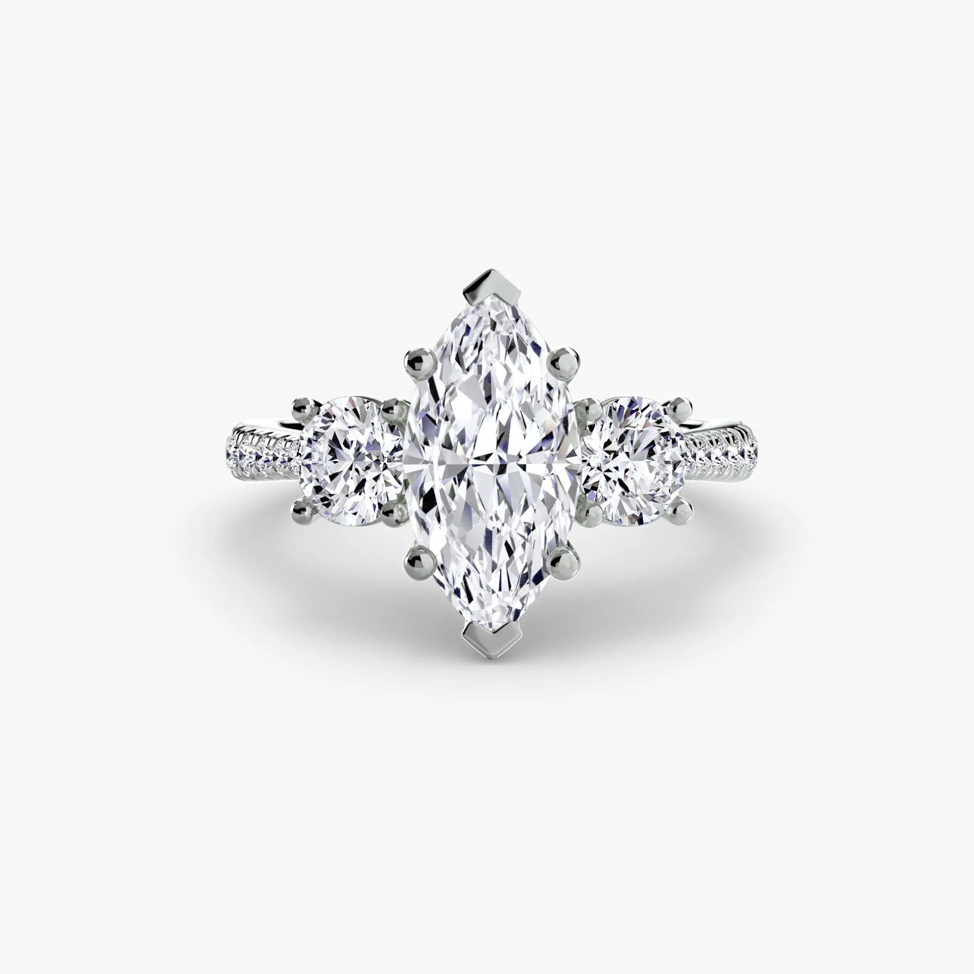 Three-Stone with Pavé Band - Image 11