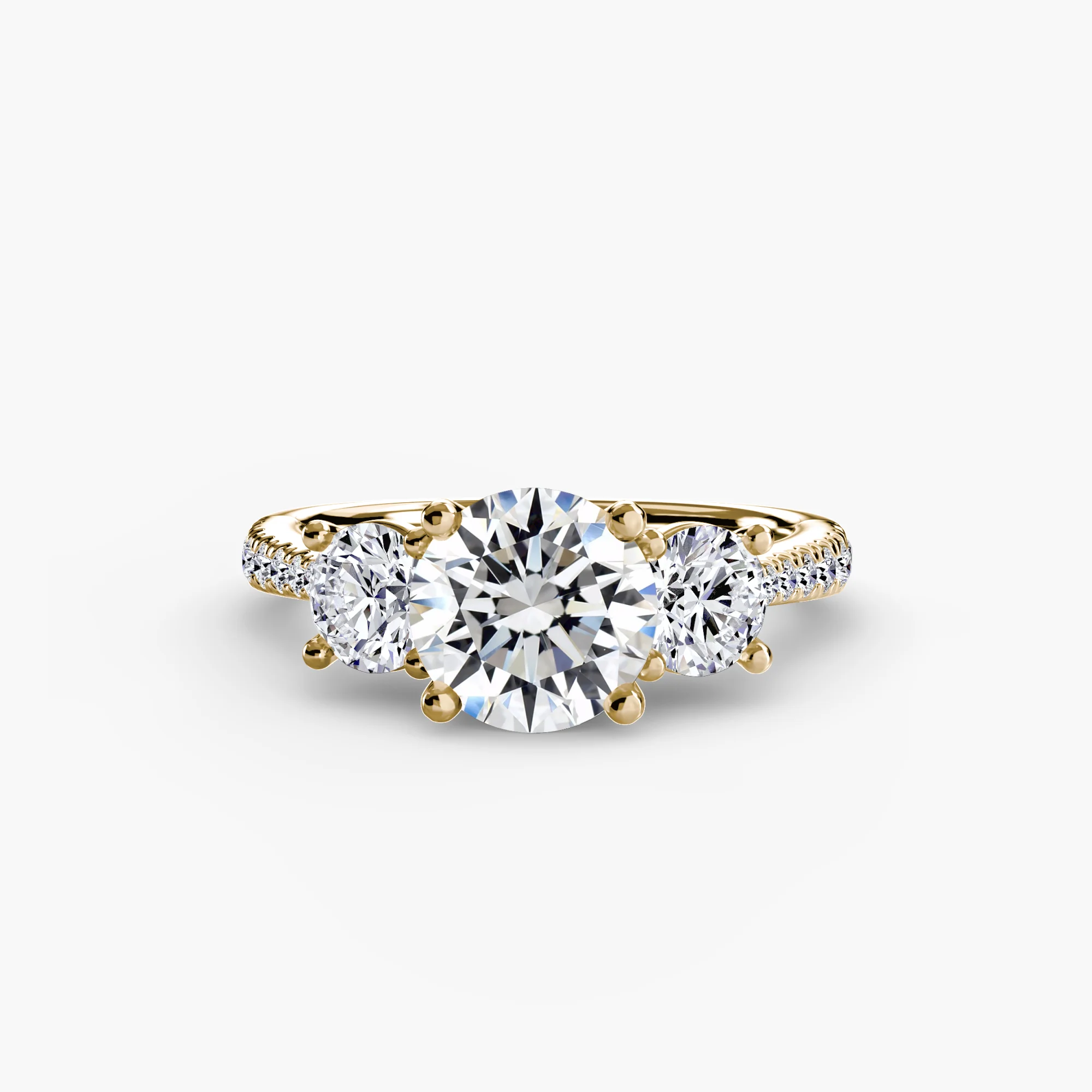 Three-Stone with Pavé Band - Image 12