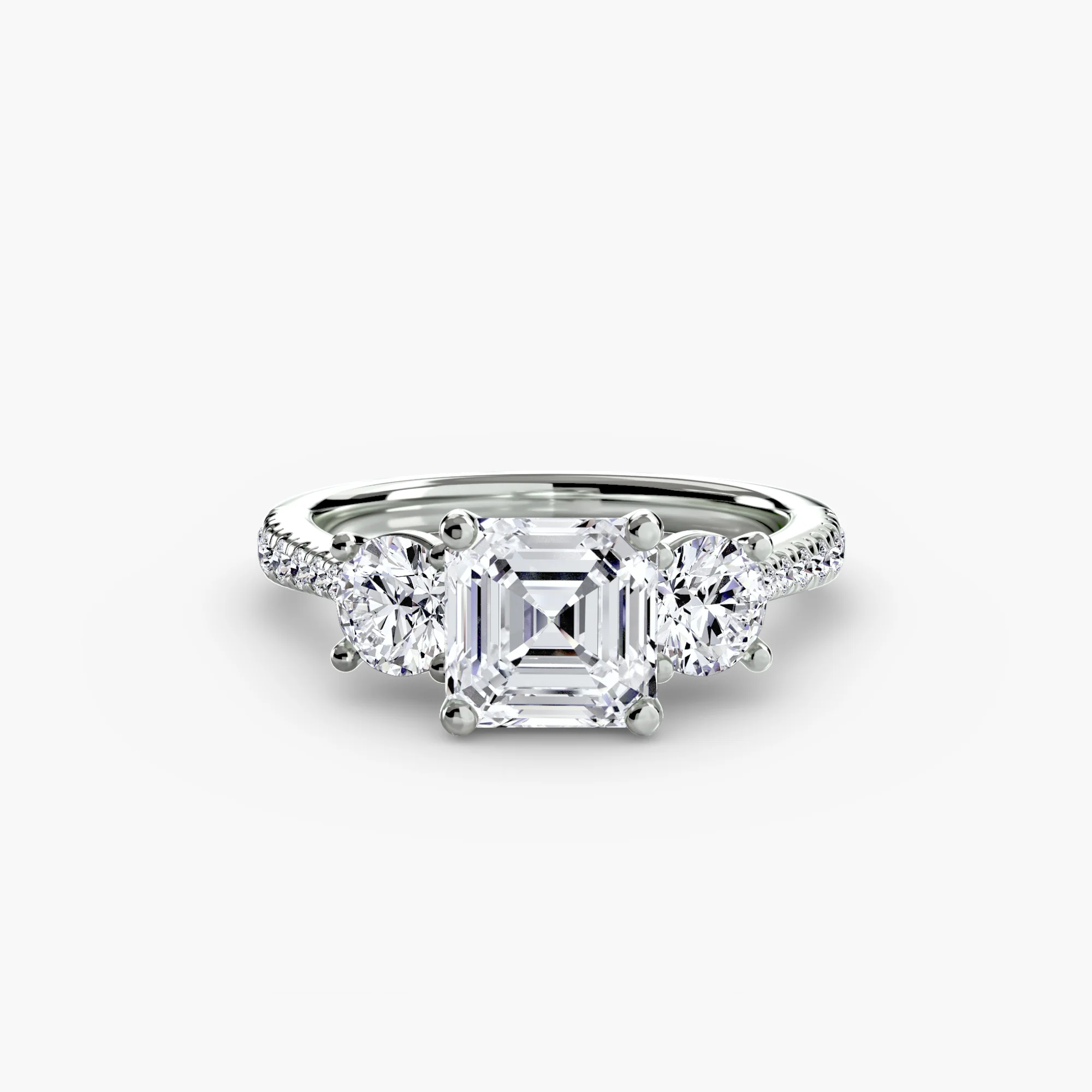 Three-Stone with Pavé Band - Image 40